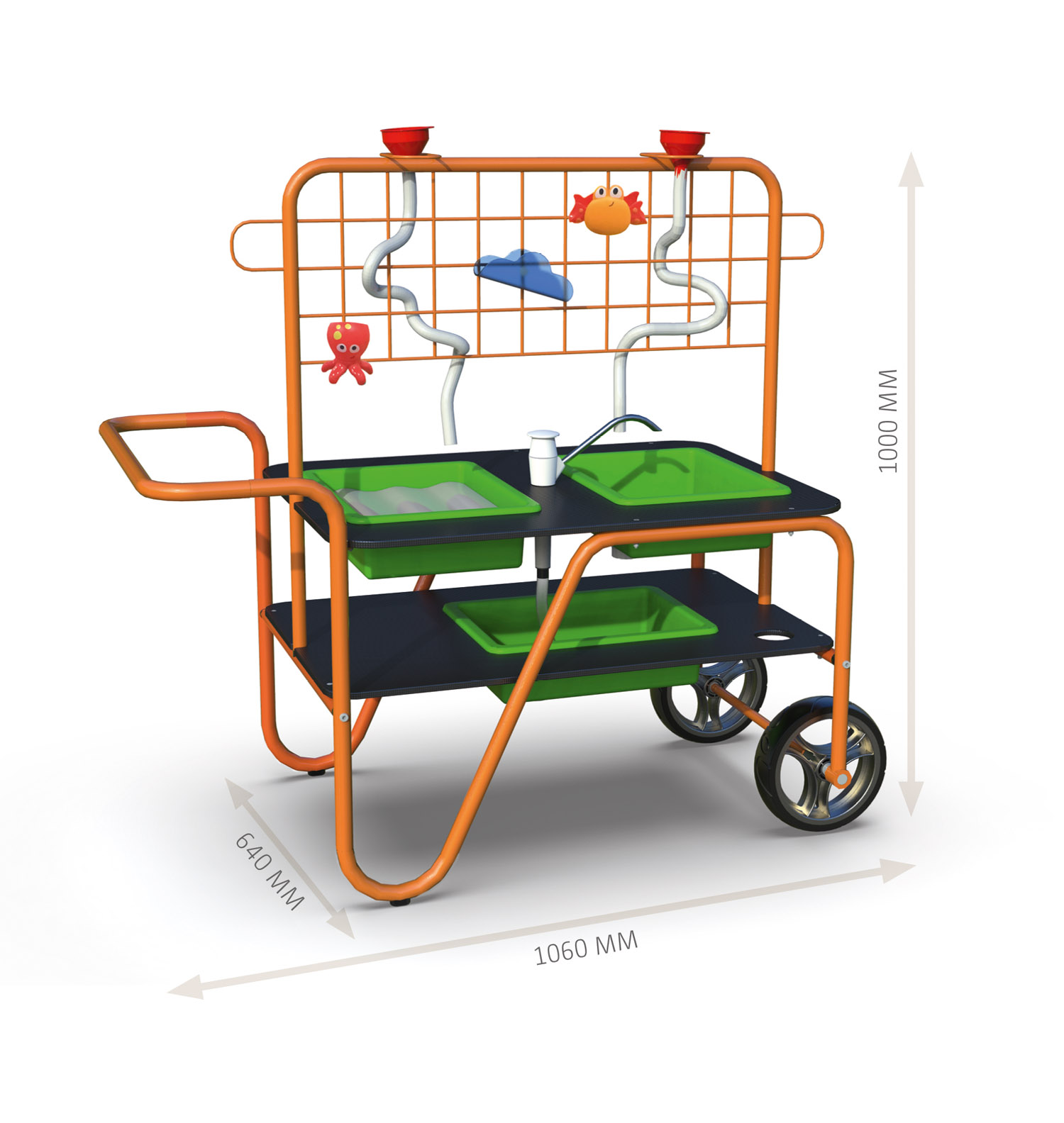 Mobiler Sand-Wasser-Tisch mit Pumpe