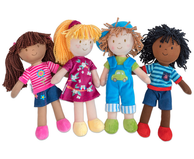 Stoffpuppen 4er Set, 0-6 Jahre