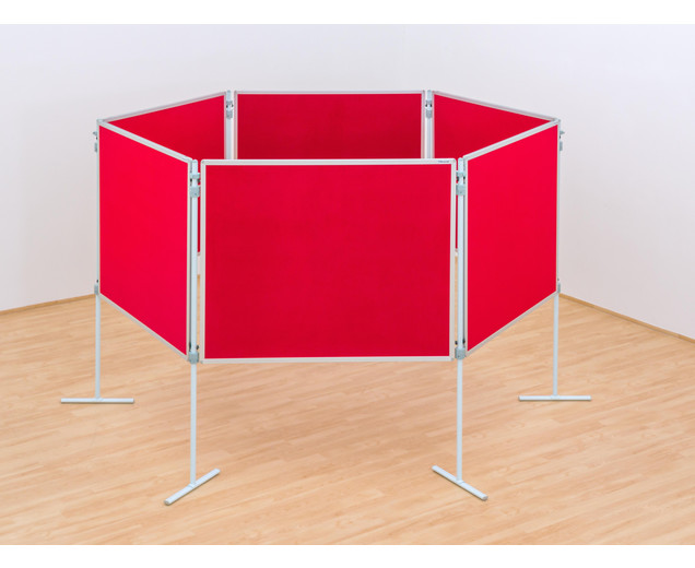 Compra Profi-Stellwände Komplett-Set C: Hexagon, Stoffbezug rot