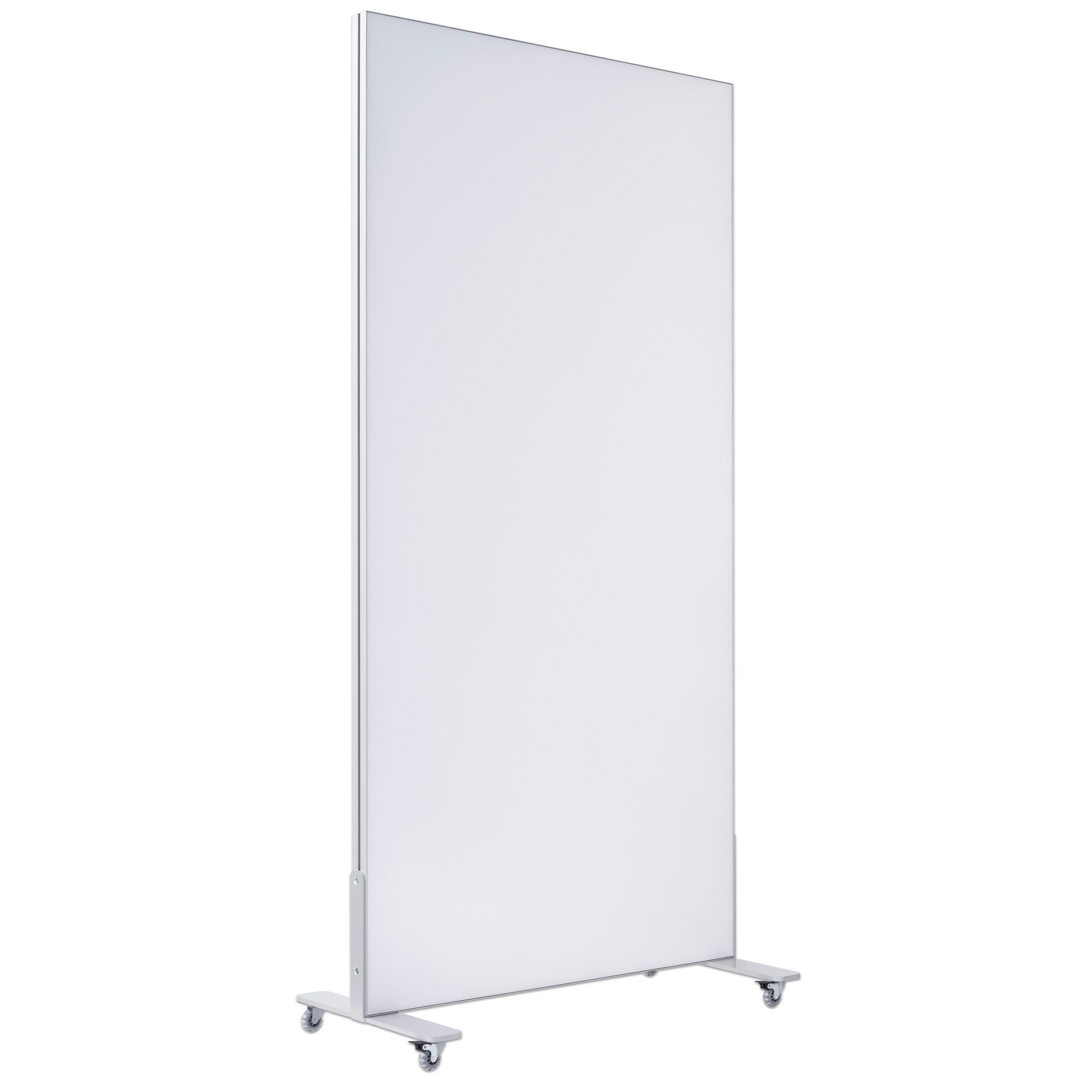 xilent Akustik-Stellwand, BxH 100x180 cm, weiß, verstärkte Standfüße, Rollen