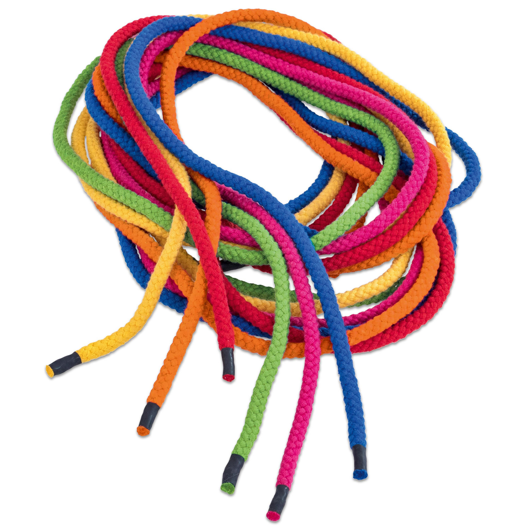 Weichfaser-Springseil bunt, 6er Set, 280 cm lang