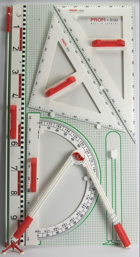 Tafelzeichengeräte Satz III aus RE-Plastic° PROFI-linie (165104.000)