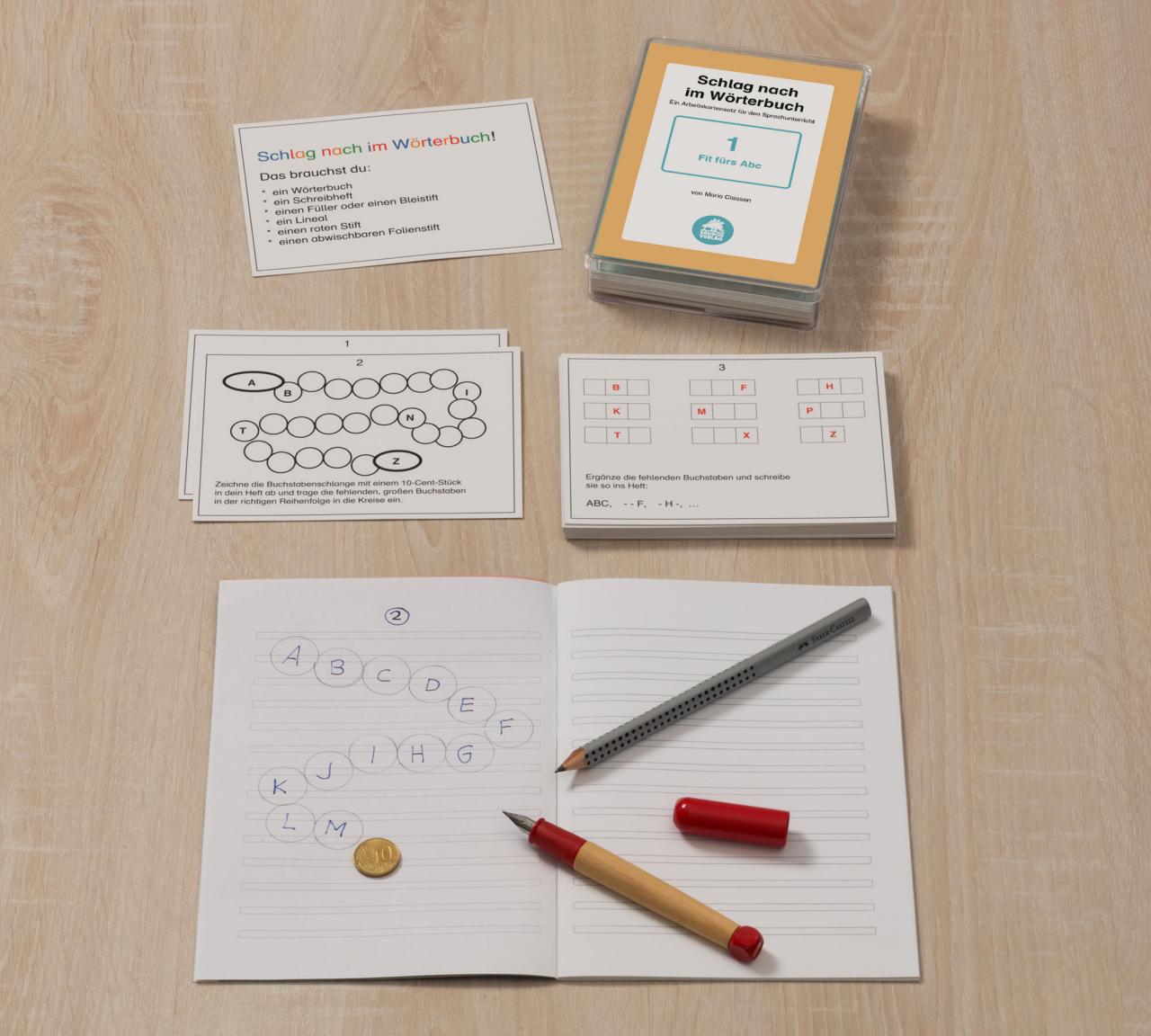 Schlag nach im Wörterbuch, Dosen 1 + 2, Übungsmaterial komplett, 3.-4. Klasse