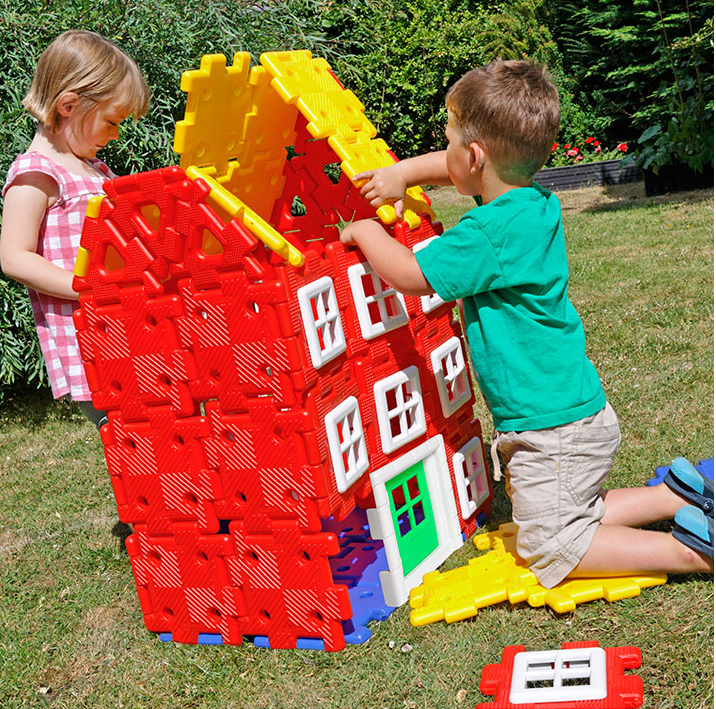 Giant Polydron Häuser-Bauer Set, 72 Teile, 1 Poster