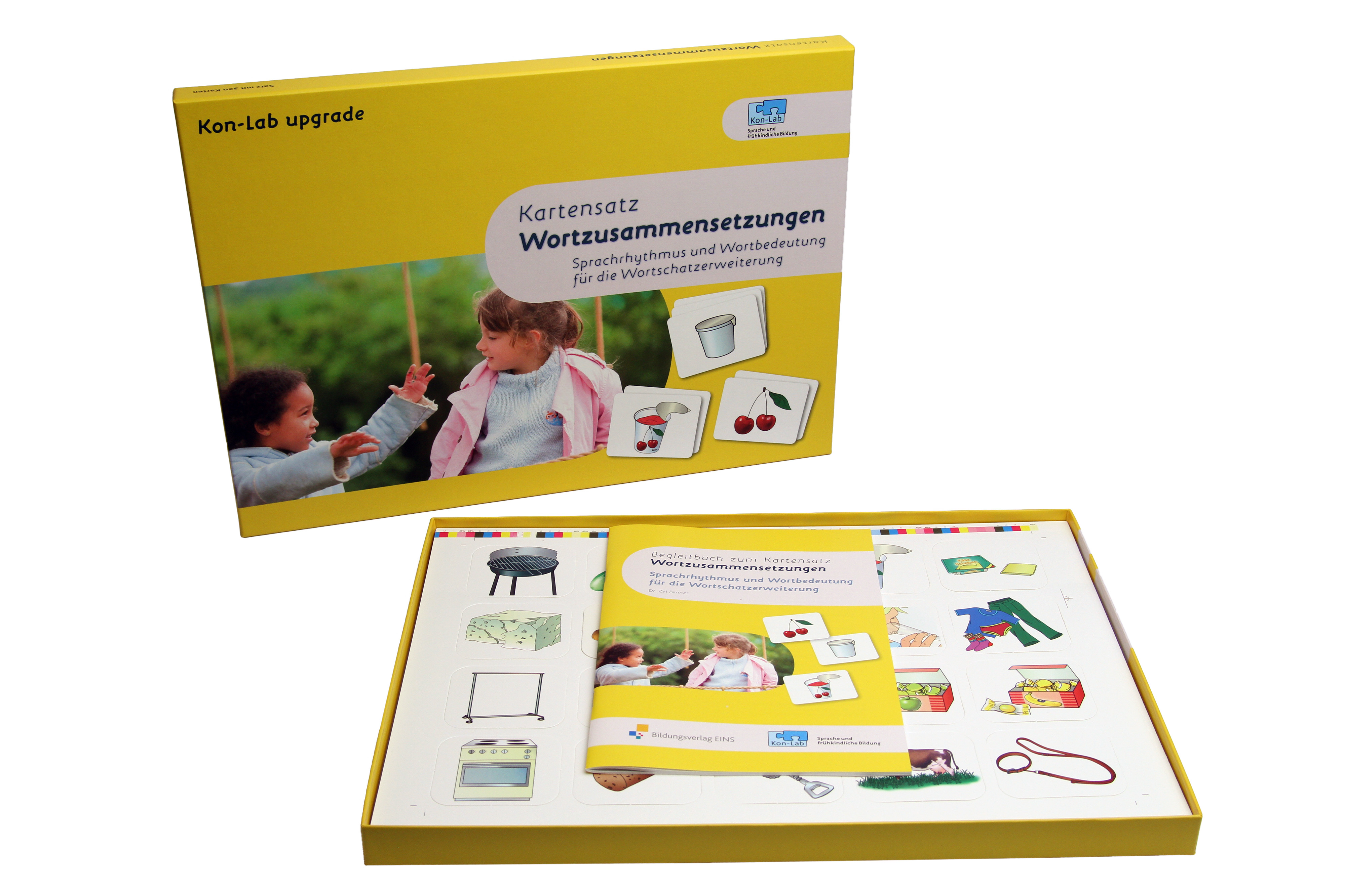 Kon-Lab Kartensatz Wortzusammensetzungen mit Anleitung für Eltern, 0-10 Jahre
