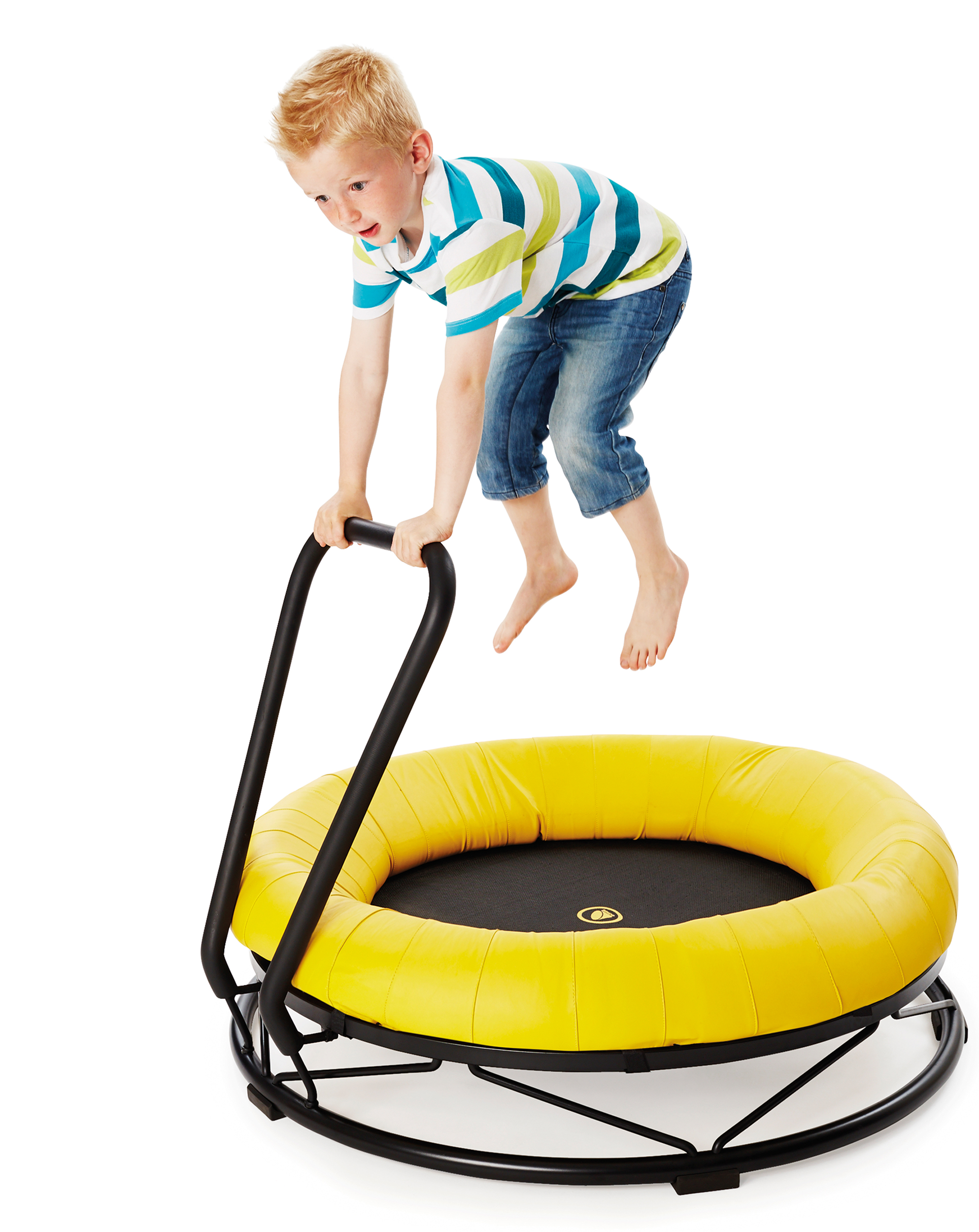 Gonge® Trampolin - mit Handgriff und hohem Schaumkissen für optimalen Schutz, ab 3 Jahre
