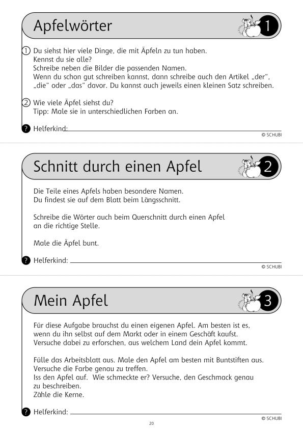 Anton und Zora: Der Apfel - Werkstatt zu Anton, 6-9 Jahre