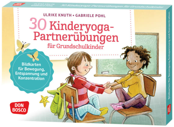 30 Kinderyoga-Partnerübungen für Grundschulkinder, Bildkarten, 6-10 Jahre