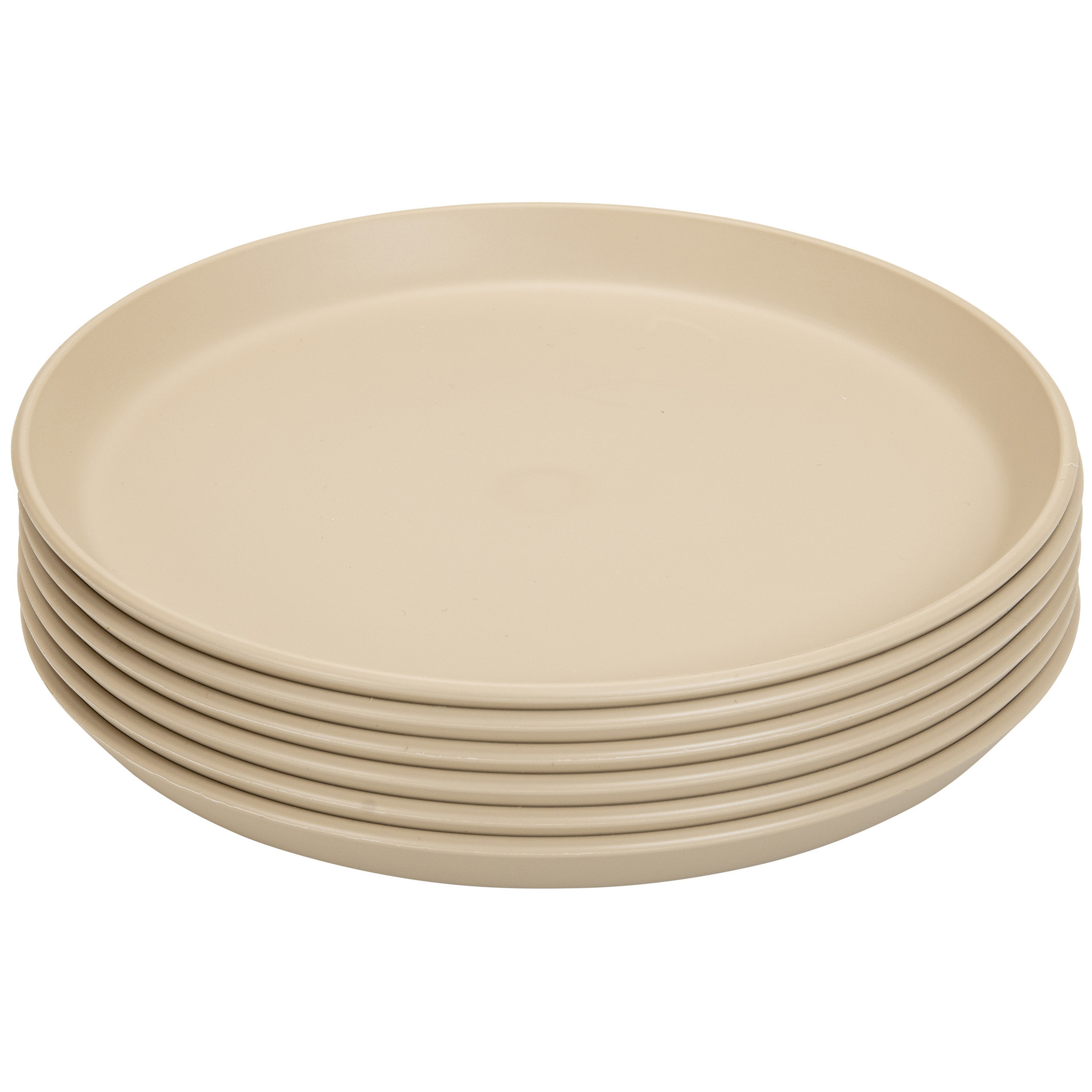 treeNside Teller, 6er-Set graubeige