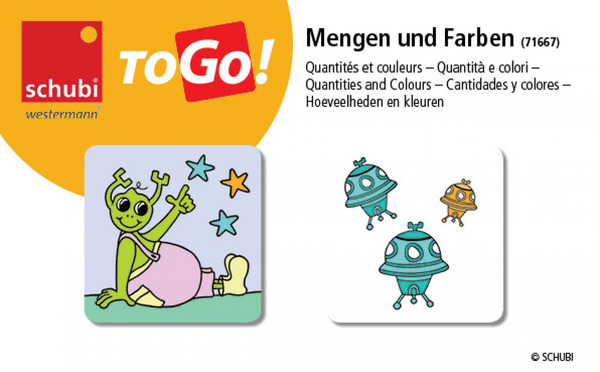 schubi ToGo - Mengen und Farben, Lernspiel, 4-8 Jahre
