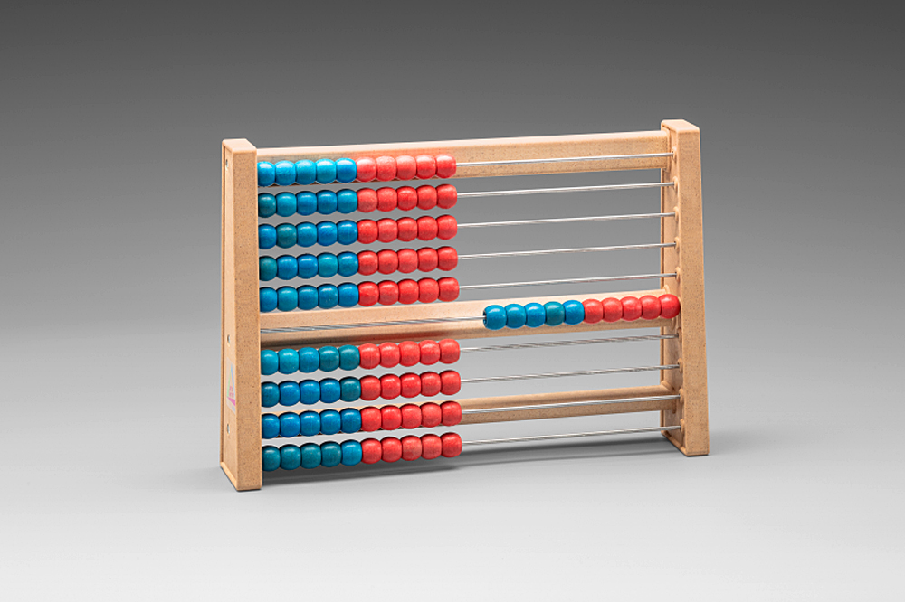 Rechenrahmen 100er, 10/10 rot/blau aus ReWOOD®