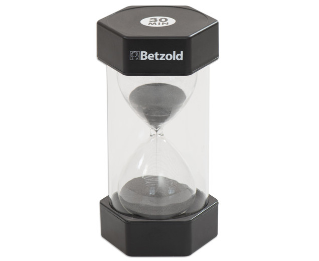 Sanduhr schwarz, Laufzeit 30 Minuten