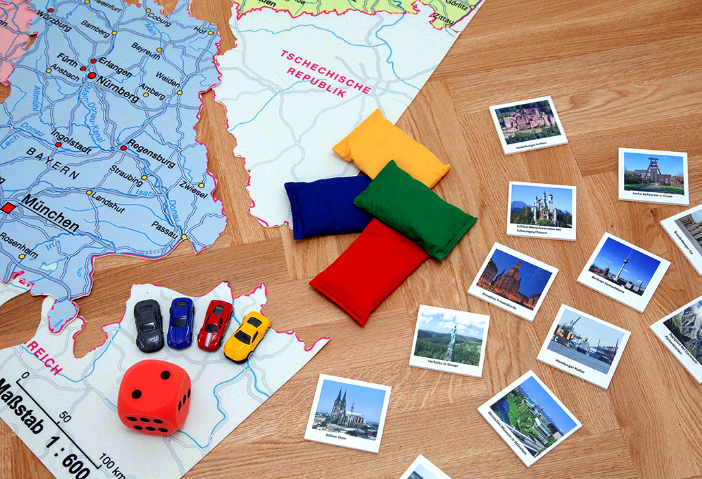 Bodenpuzzle Deutschland politisch Zubehörbox