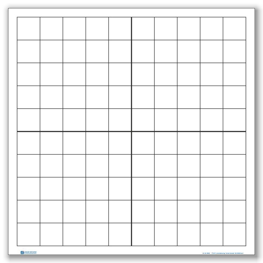 Große Hunderter-Folientafel, 2er Set, Format 96 x 96 cm