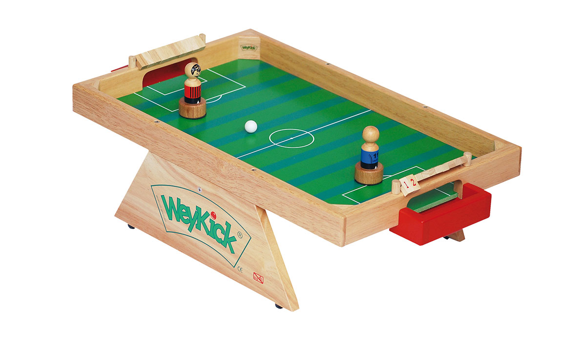 Magnetfußball, 2 Spieler, 50 x 31 cm, aus Holz, WeyKick Piccolo 7200G
