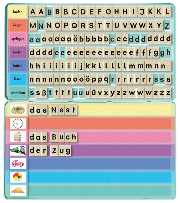 Bilder, Wörter, Buchstaben - Arbeitskasten 7316 deutsche Edition