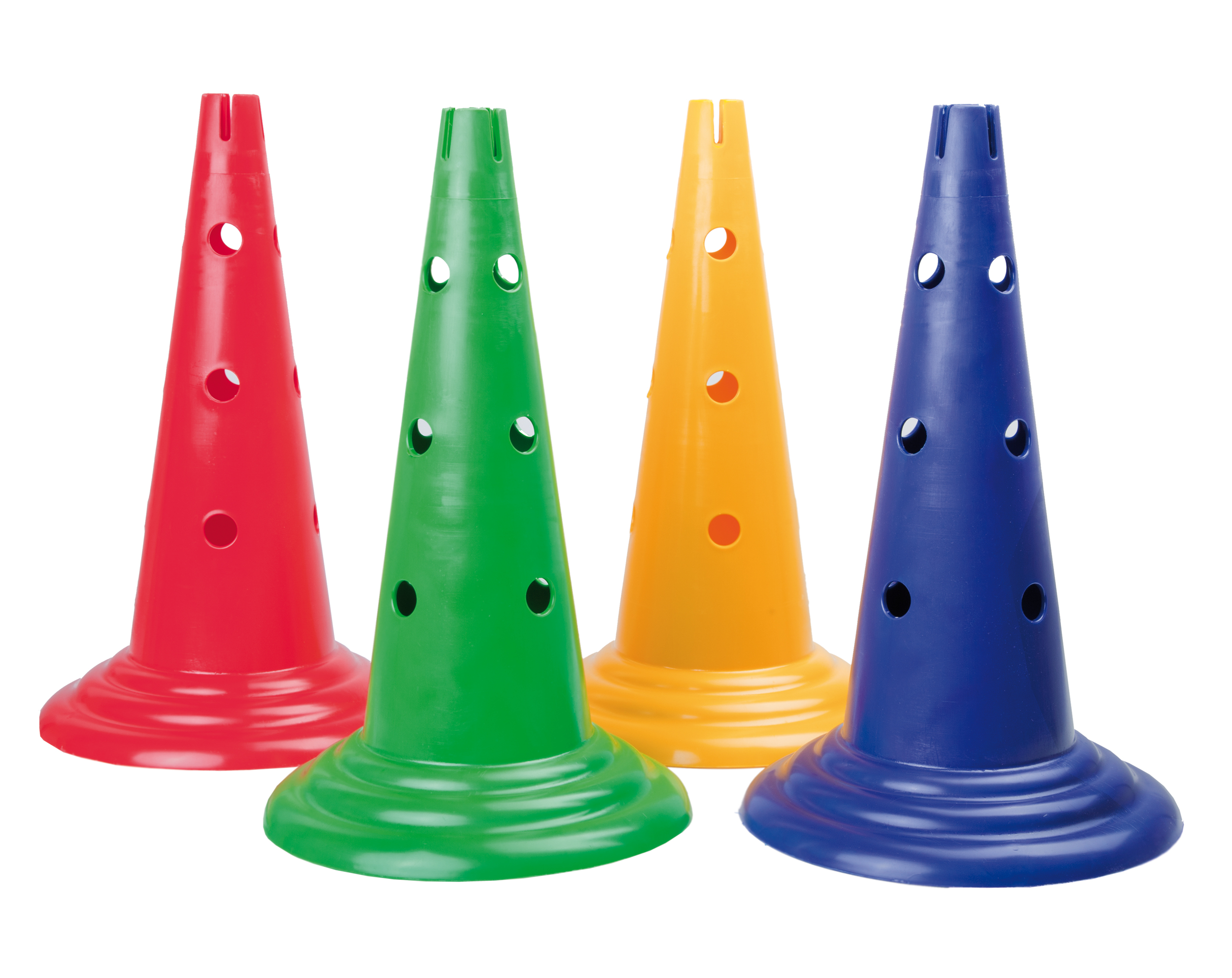 Funktionskegel 50 cm mit 12 Löchern rot