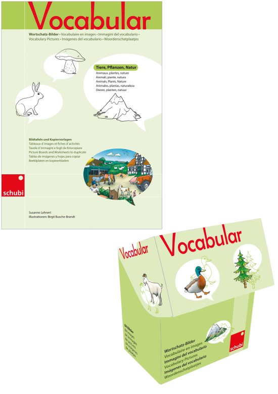 Vocabular Wortschatz-Bilder KOMBIPAKET - Tiere, Pflanzen Natur, 3-99 Jahre