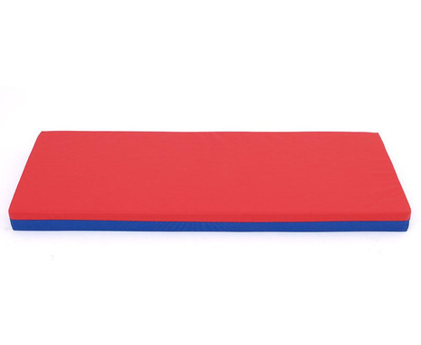 Liegepolster, Rot/Blau-Kombination 130 x 60 x 8 cm