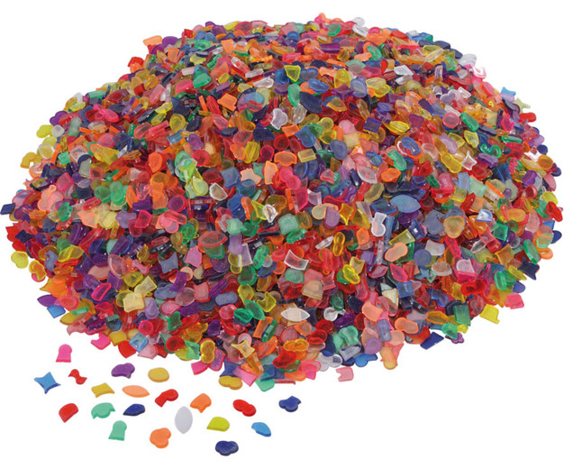 1 kg transparente Mosaiksteine, Kunststoff, ab 3 Jahre