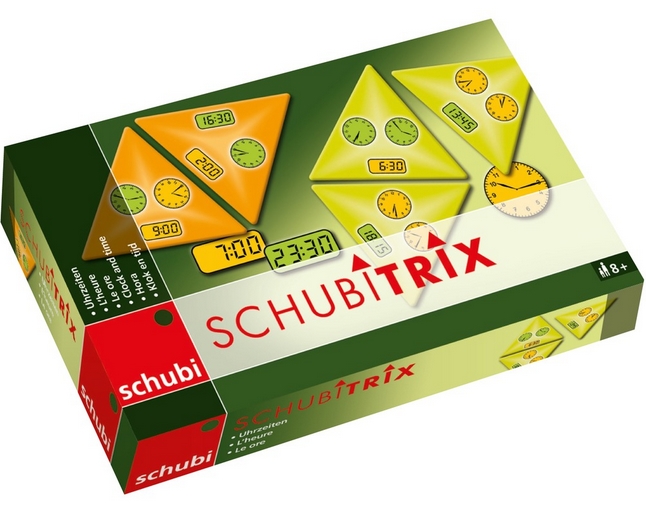 SCHUBITRIX Mathe - Uhrzeiten, Lernspiel, 1.-2. Klasse