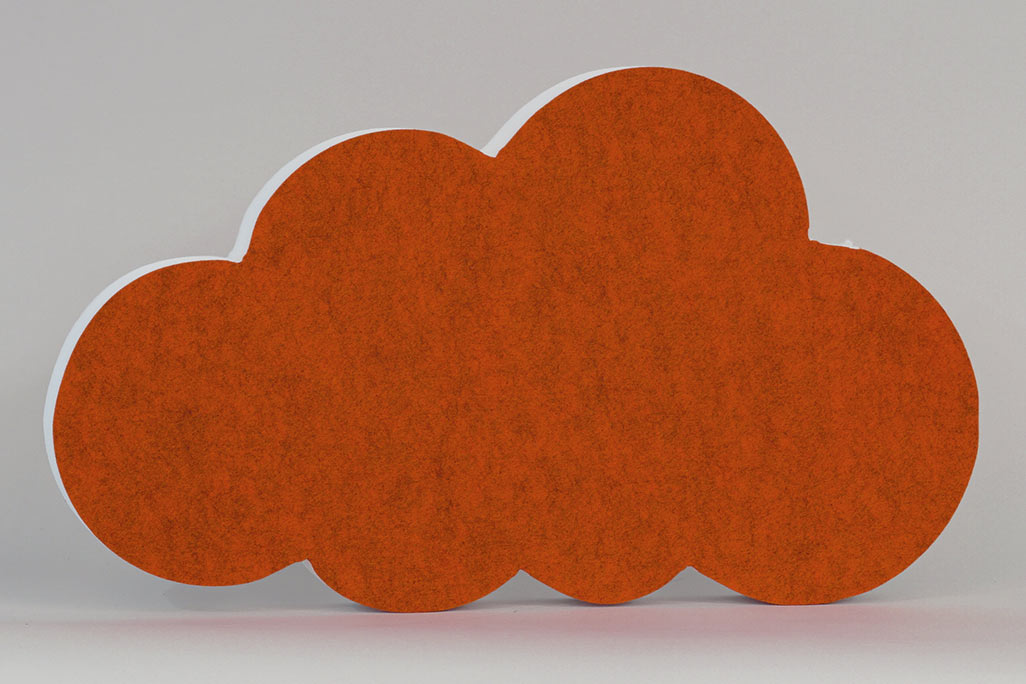 Schallschutz Akustikelement, Wolke Orange, soni ELEMENT cloud