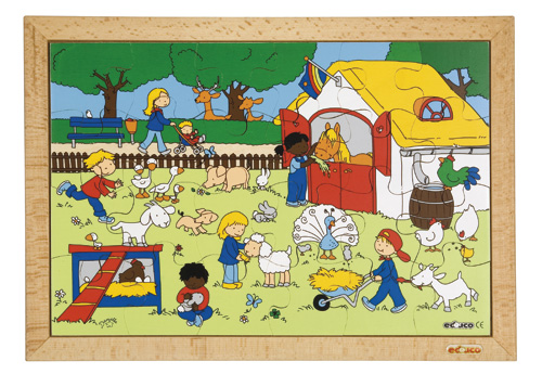 Puzzle Kinderaktivitäten - Bauernhof, ab 3 Jahre