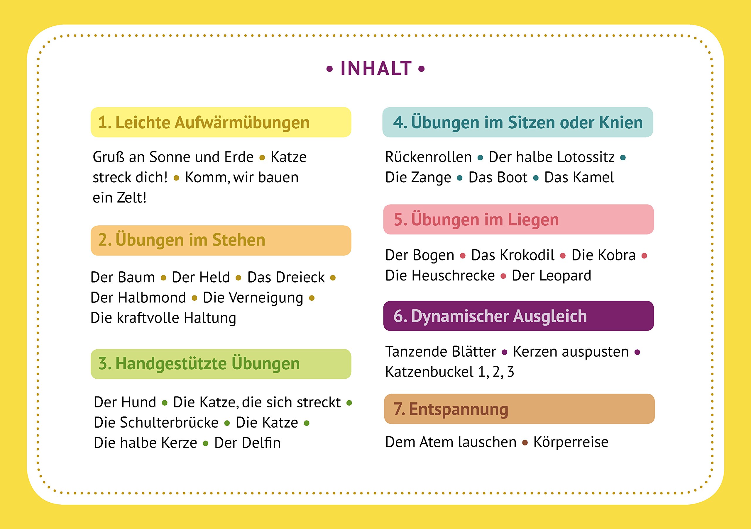 30 Kinderyoga-Bildkarten, 4-10 Jahre