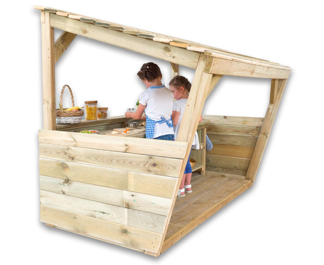 RollenSpielcenter mit großer Outdoor-Kinderküche, 2-7 Jahre