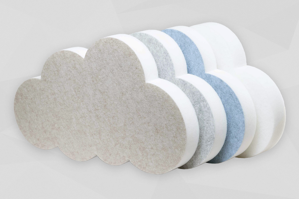 Schallschutz Akustikelement, Wolke Hellgrau, soni ELEMENT cloud