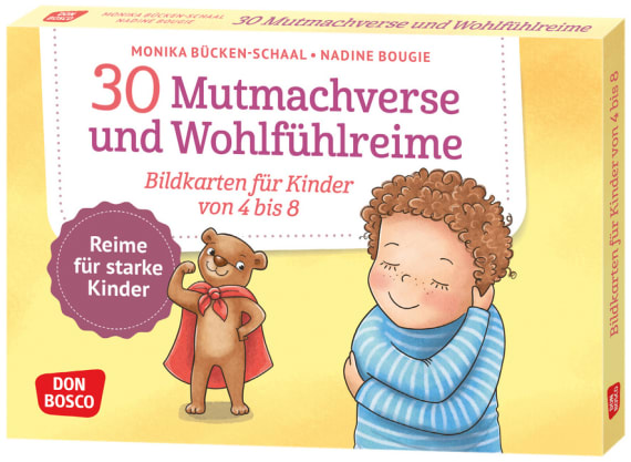 30 Mutmachverse und Wohlfühlreime, Bildkarten, 4-8 Jahre