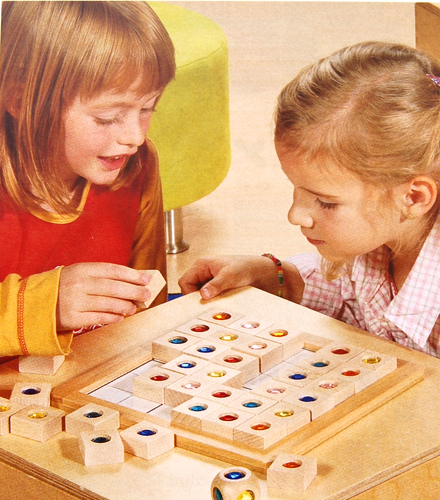 Juwelen-Sudoky 6 x 6, Logikspiel mit Farben, ab 4 Jahre