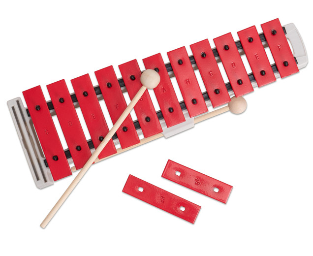 Glockenspiel sopran rot, 3-12 Jahre
