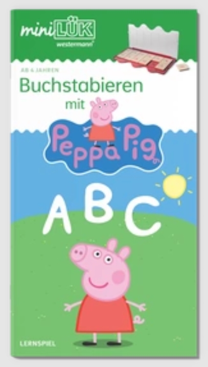 miniLÜK Buchstabieren Peppa Pig, Übungsheft, 4-6 Jahre