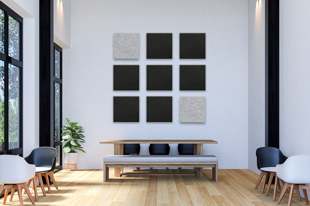 Akustikpaneele für Wand & Decke, Quadrat Grün, 62x62 cm, soni COLOR RD