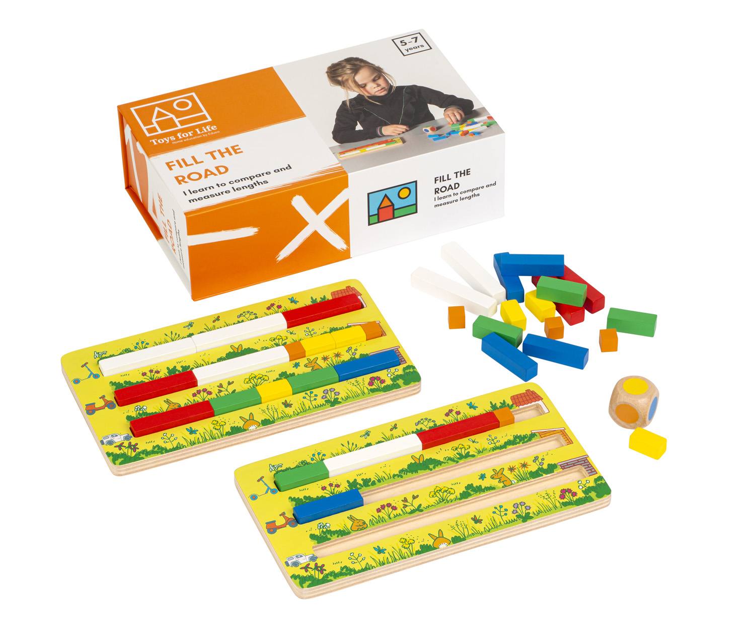 Füll die Wege! Legespiel, 5-7 Jahre