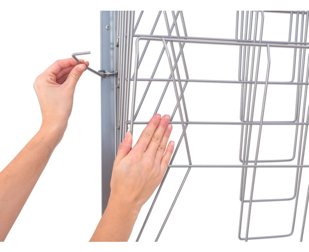 Trocknungsgestell zur Wandmontage, silber
