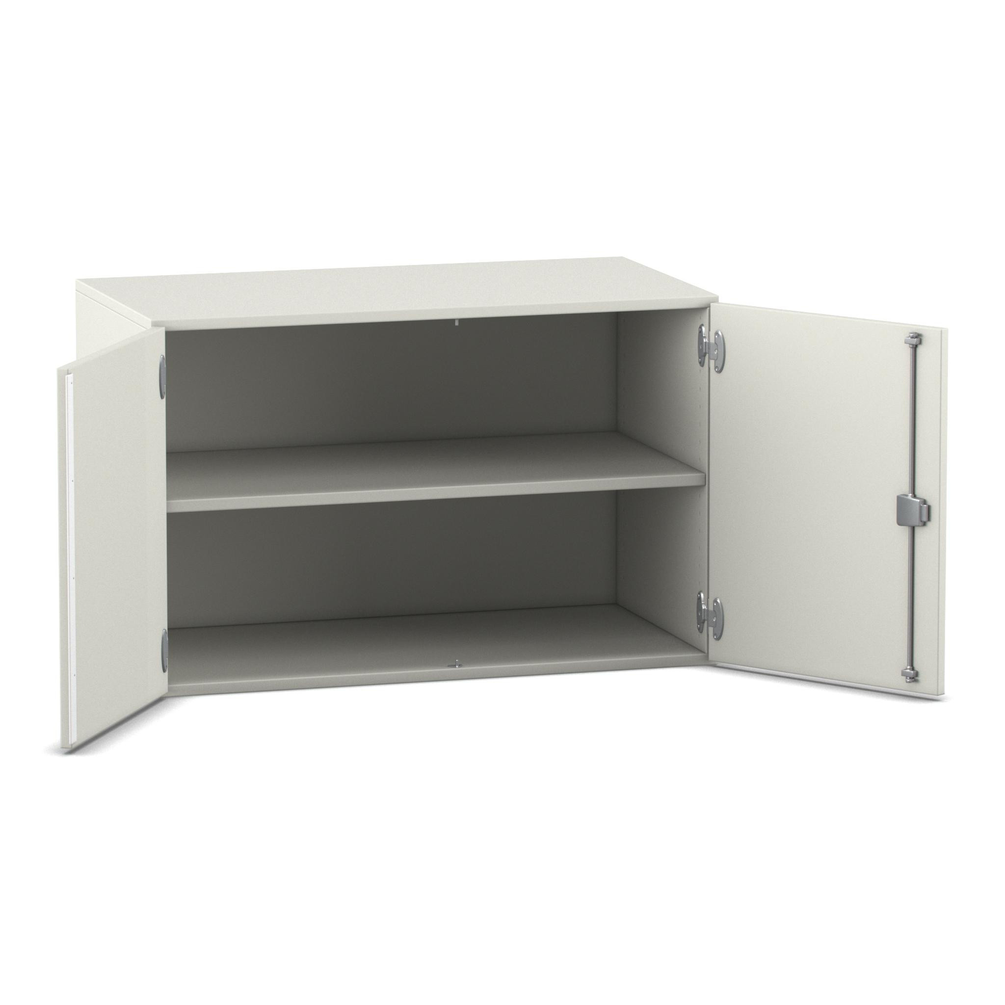 Flexeo Aufsatzschrank, Dekor weiß, 2 Fächer, HxBxT: 60,6x94,4x40 cm, Schloss