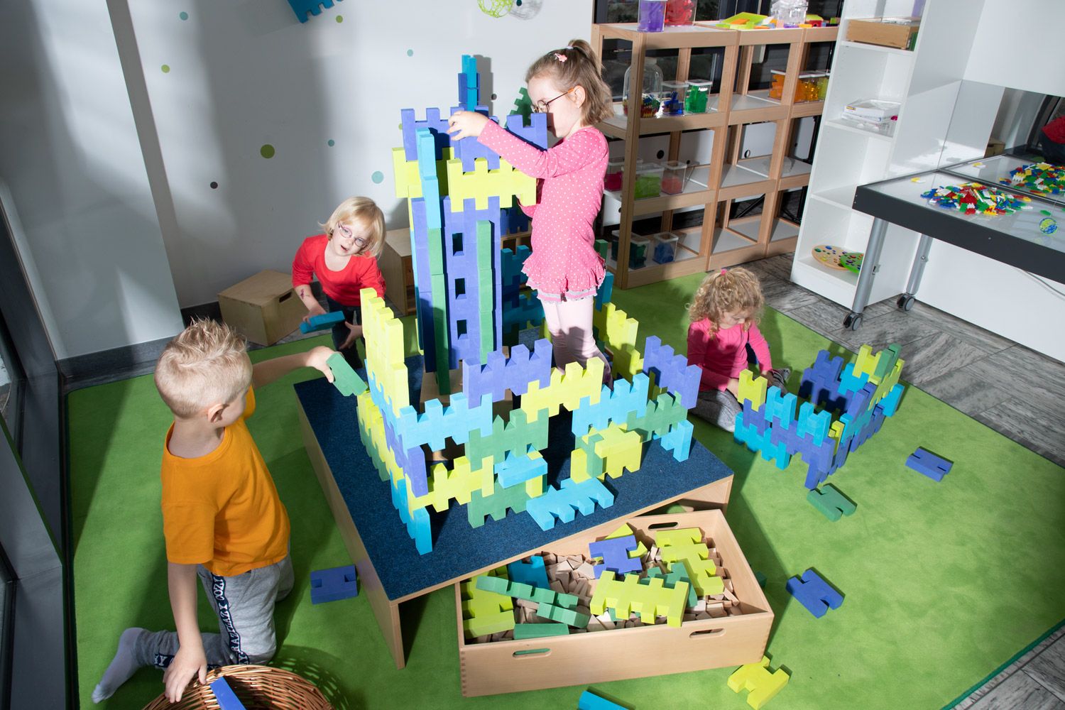XXL-Steckbausteine aus Schaumstoff, Dusybrick maxi, Konstruktionsspielzeug