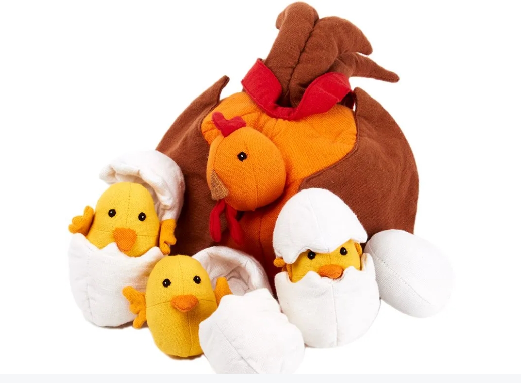 Lebenszyklus-Stoffmodell Huhn mit Küken, 8 Teile