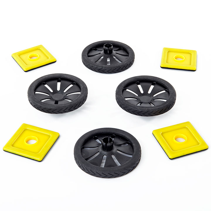 Magnetic Polydron Räder-Erweiterungs-Set 8 Teile