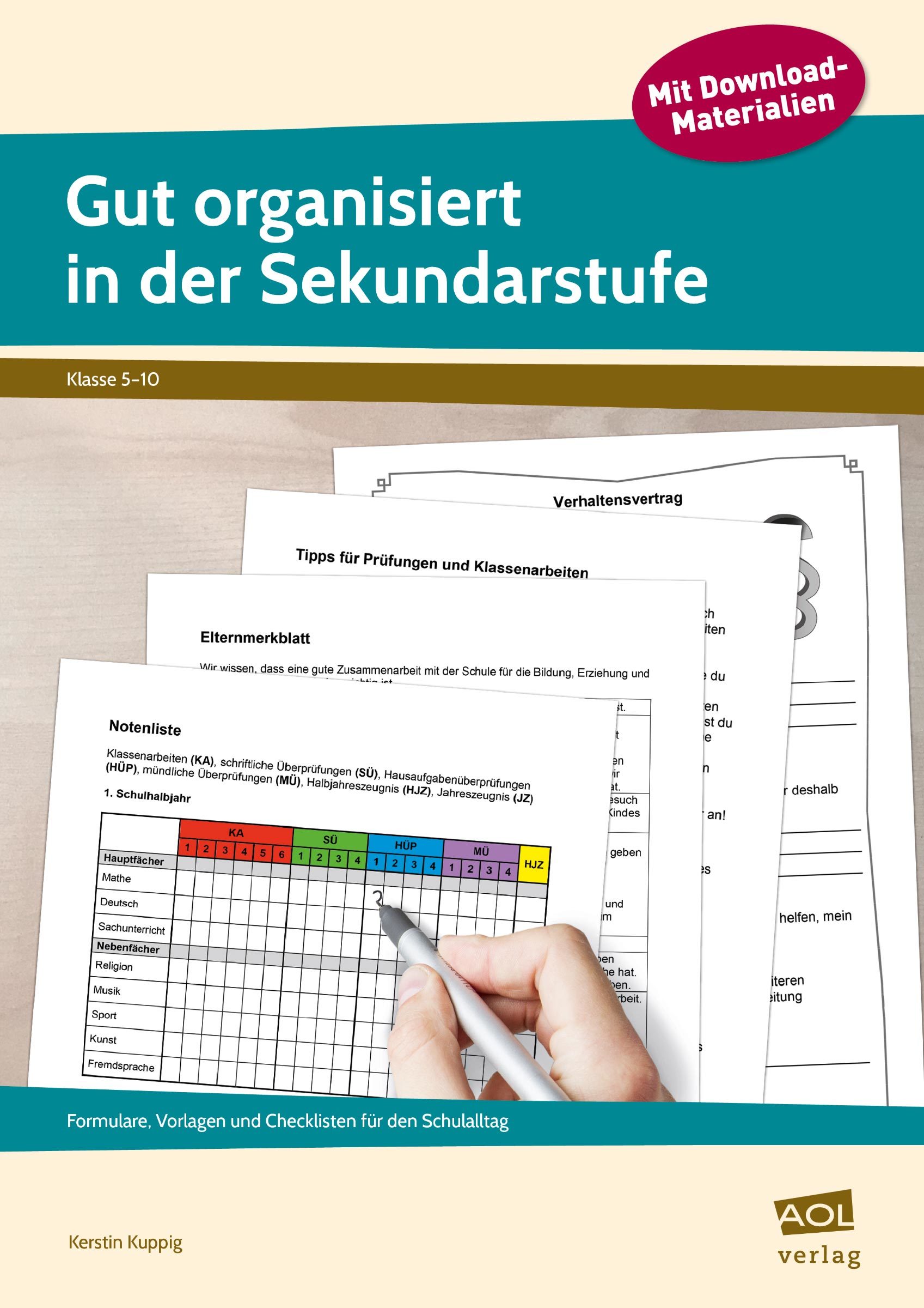 Gut organisiert in der Sekundarstufe, Buch, 5. bis 10. Klasse