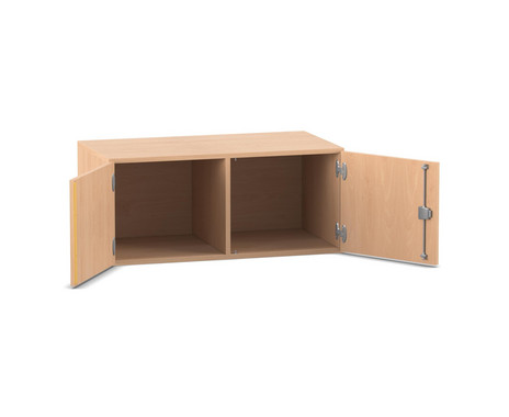 Flexeo Aufsatzschrank, 2 Fächer, 2 Türen, Buche hell, HxBxT: 41,4 x 94,4 cm x 60, Dreholive