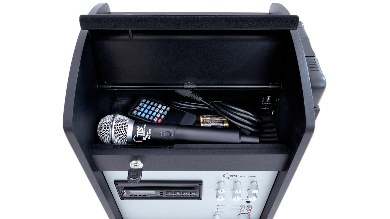 TLS M200 Funk, Soundanlage mit Akkubetrieb und Funkmikro