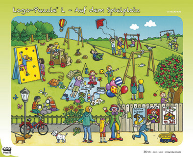Logo-Puzzle L: Auf dem Spielplatz, ab 4 Jahre