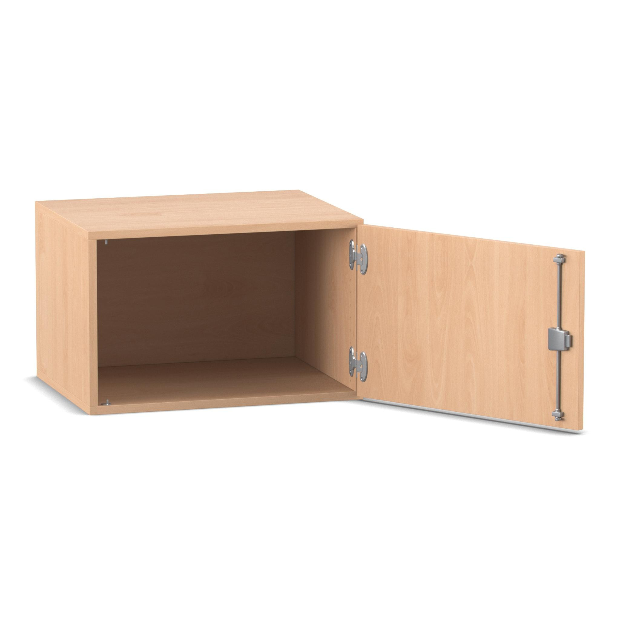 Flexeo Aufsatzschrank, Buche hell, Türanschlag rechts, HxBxT: 41,4x64,1x40cm, Bogengriff mit Schloss
