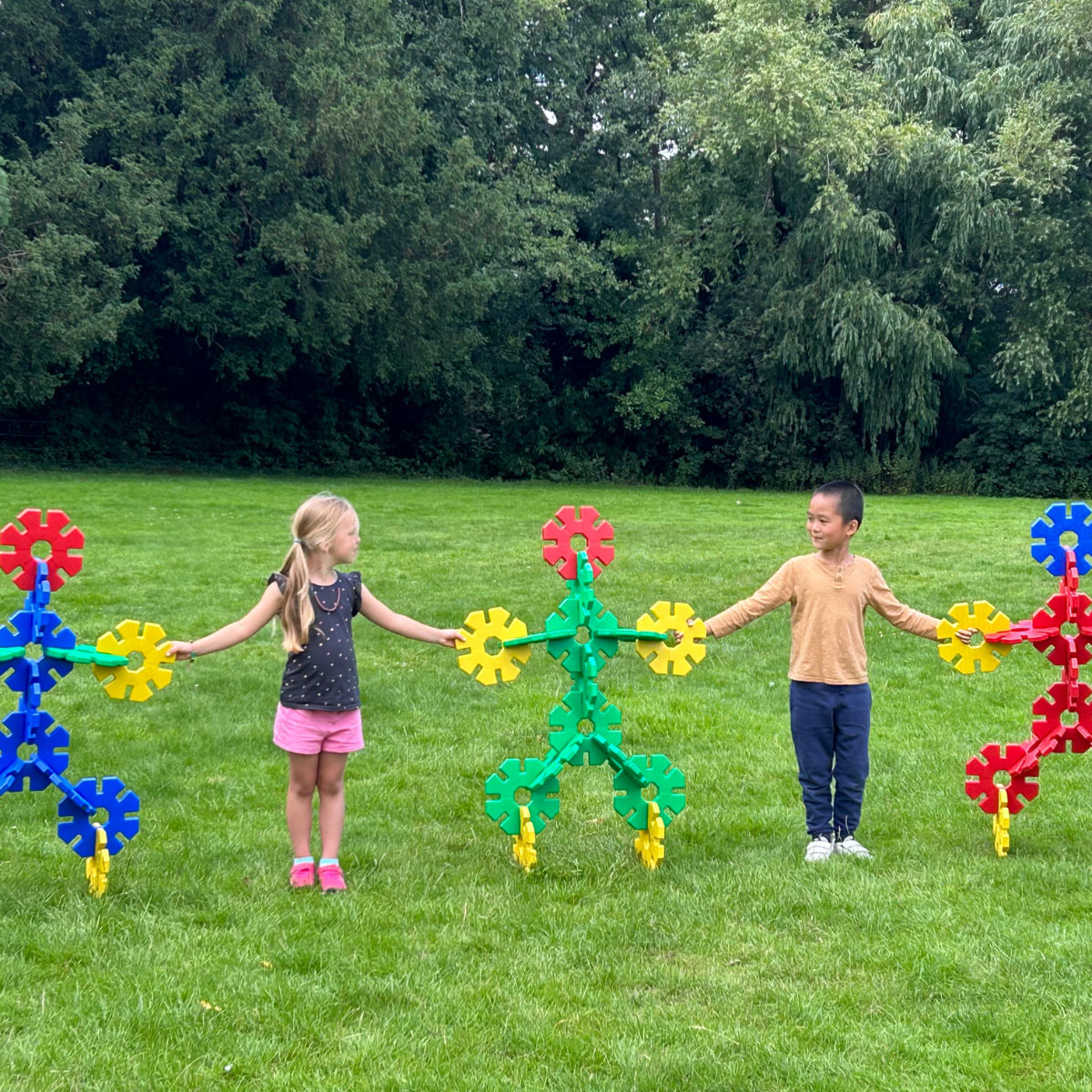 XXL-Steckblumen, Giant Octoplay Set 3, 84 Teile, aus Recyclingkunststoff