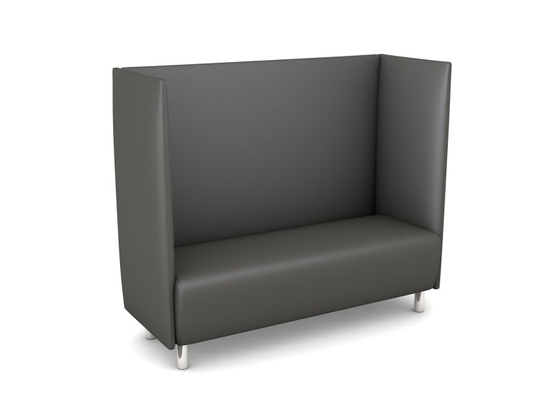 Schallschutzsofa, Akustiko Silvertex, B1 CME (schwer entflammbar), Hightech-Kunstleder, antibakteriell