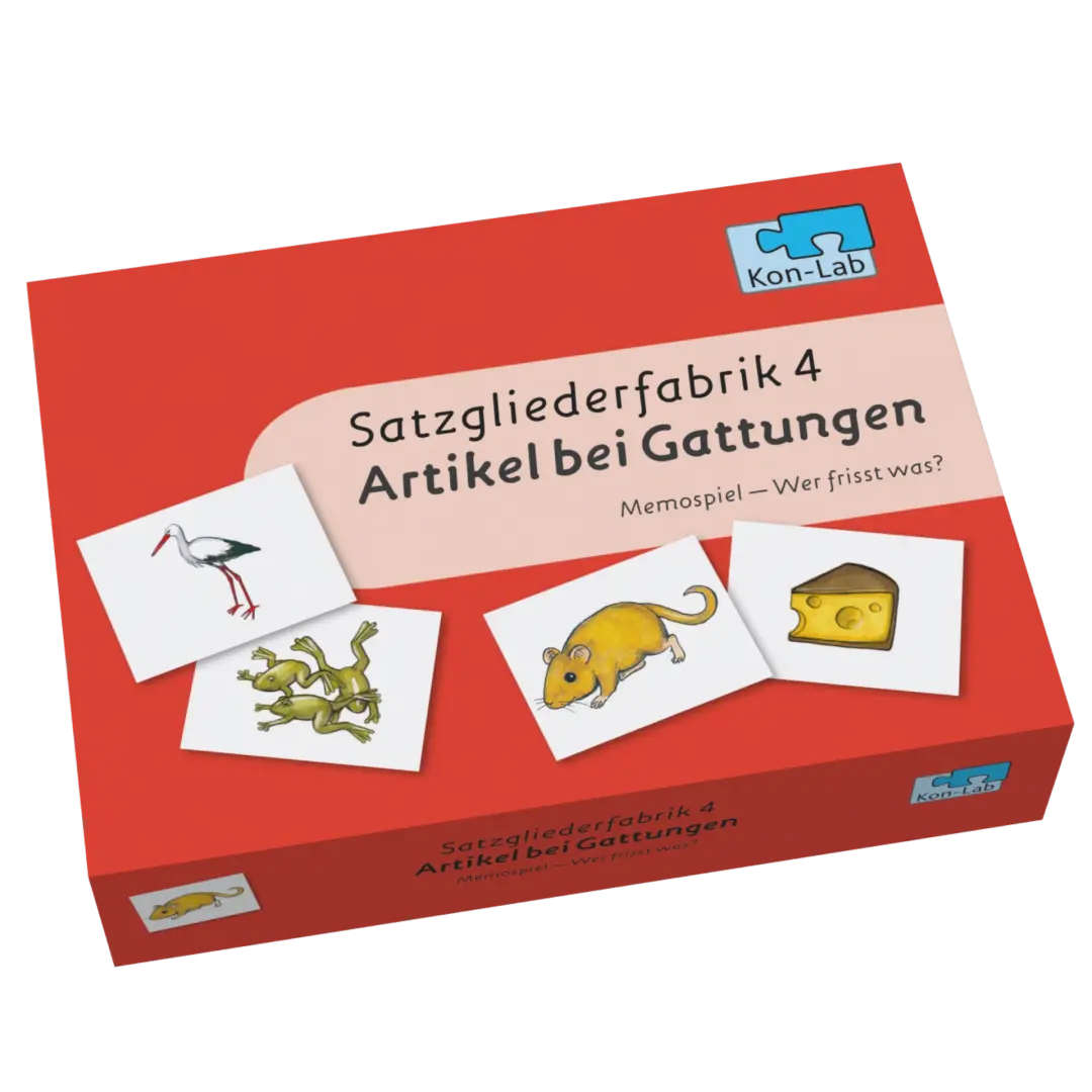 Kon-Lab Wer frisst was?, Memospiel mit Anleitung für Eltern, 0-10 Jahre