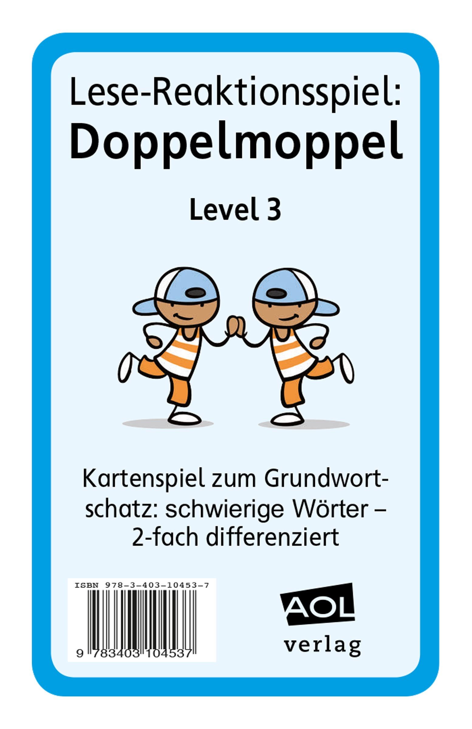 Lese-Reaktionsspiel: Doppelmoppel Level 3, 3.-4. Klasse